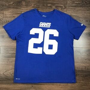 The Nike Tee NFL New York Giants Saquon Barkley #26 Men’s Blue T-Shirt Size XXL